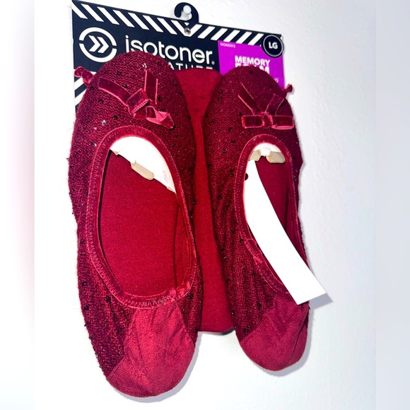 Isotoner Memory Foam Slippers-Henna| Comfort-On-The-Go - Picture 1 of 8
